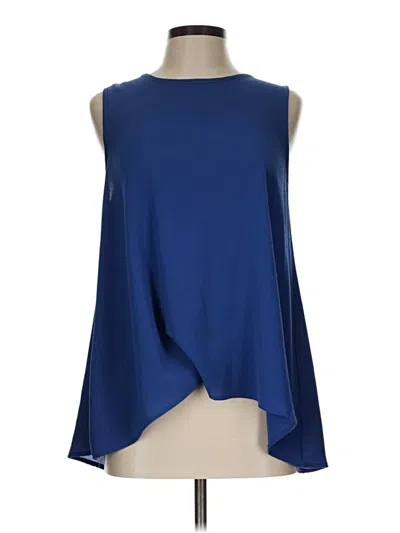 Pre-owned Adrienne Sleeveless Blouse In Blue