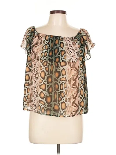 Pre-owned Adrienne Sleeveless Blouse In Brown