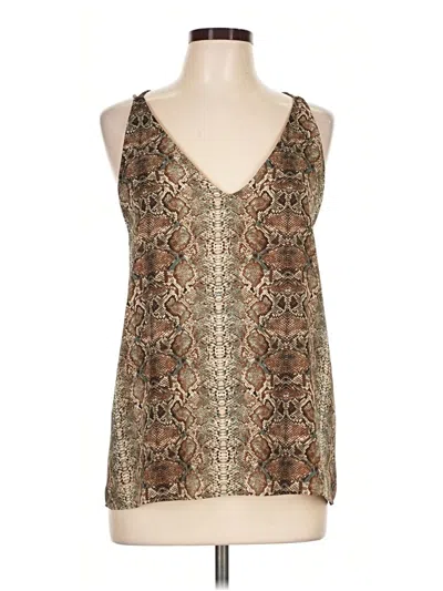 Pre-owned Adrienne Sleeveless Blouse In Brown