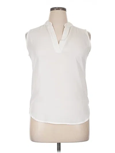 Pre-owned Adrienne Sleeveless Blouse In Ivory