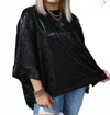 Adrienne Speak From The Heart Blouse In Black Cat In Black