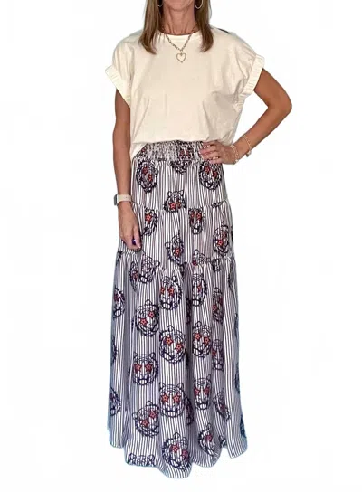 Adrienne Striped Stargazer Maxi Skirt In Multi