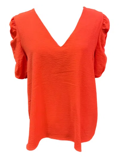 Adrienne Taylor Top In Solid Sunset In Multi