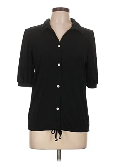 Pre-owned Adrienne Vittadini 3/4 Sleeve Blouse In Black