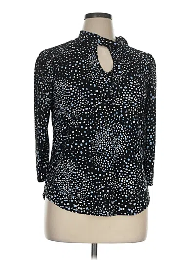 Adrienne Vittadini 3/4 Sleeve Blouse In Black