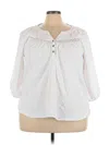 Adrienne Vittadini 3/4 Sleeve Blouse In White