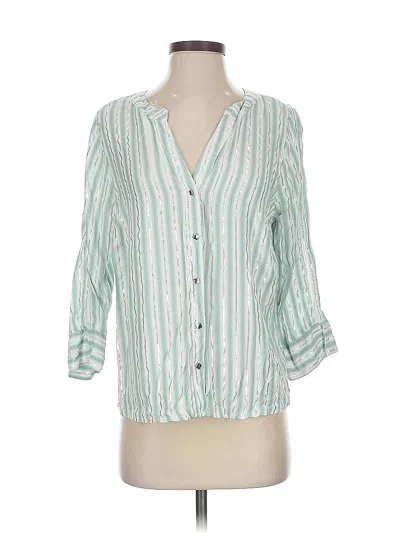 Pre-owned Adrienne Vittadini 3/4 Sleeve T-shirt In Green