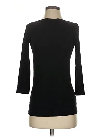 Pre-owned Adrienne Vittadini 3/4 Sleeve Top Black Crew Neck Tops