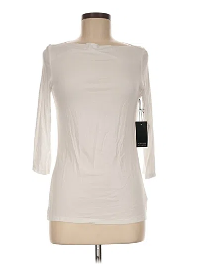 Adrienne Vittadini 3/4 Sleeve Top Ivory Boatneck Tops