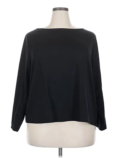 Pre-owned Adrienne Vittadini 3/4 Sleeve T-shirt In Black