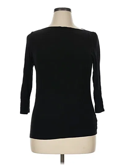 Pre-owned Adrienne Vittadini 3/4 Sleeve T-shirt In Black