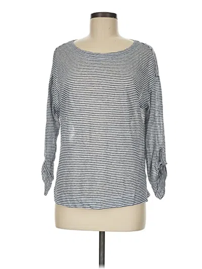 Pre-owned Adrienne Vittadini 3/4 Sleeve T-shirt In Gray
