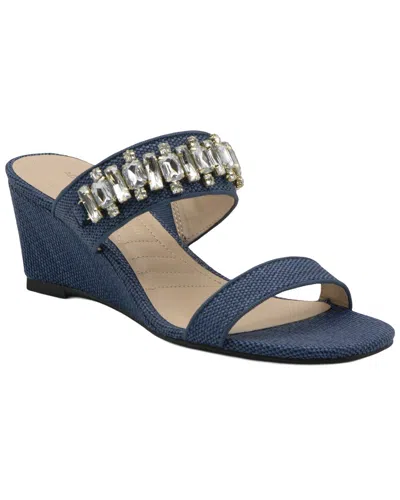Adrienne Vittadini Acres Sandal In Blue