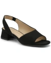 Adrienne Vittadini Adino Womens Ankle Strap Block Heel Slingback Sandals In Black