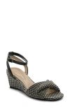 Adrienne Vittadini Womens Angi Wedge Sandals In Black