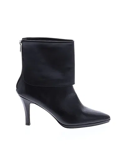 Pre-owned Adrienne Vittadini Ankle Boots In Black