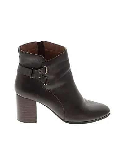 Pre-owned Adrienne Vittadini Ankle Boots In Brown