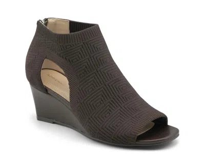 Adrienne Vittadini Arletta Wedge Sandal In Brown