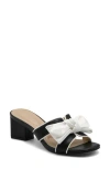 Adrienne Vittadini Arnoldo Slide Sandal In Black White