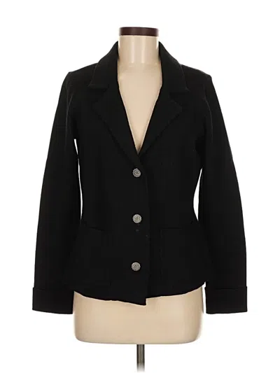 Pre-owned Adrienne Vittadini Blazer Jacket In Black