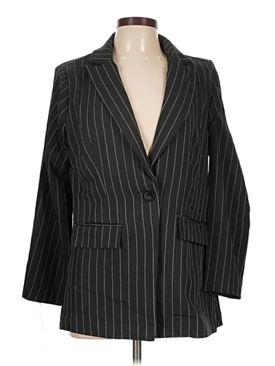 Pre-owned Adrienne Vittadini Blazer Jacket In Black