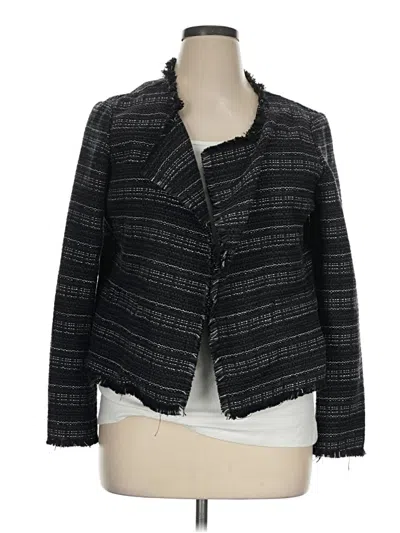 Pre-owned Adrienne Vittadini Blazer Jacket In Black