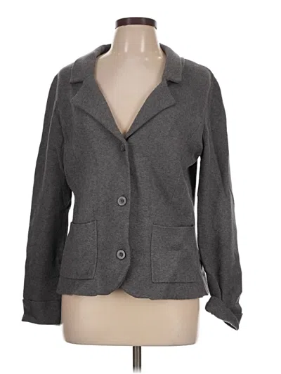 Pre-owned Adrienne Vittadini Blazer Jacket In Gray