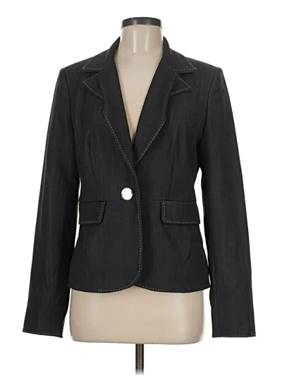 Pre-owned Adrienne Vittadini Blazer Jacket In Gray