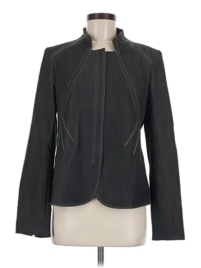 Pre-owned Adrienne Vittadini Blazer Jacket In Gray