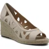 Adrienne Vittadini Brea Cut Out Espadrille Wedge Sandal In Ecru