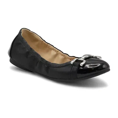 Adrienne Vittadini Cadeeno Womens Round Ballet Flats In Black
