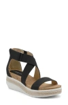 Adrienne Vittadini Cape Ann Jute Platform Sandal In Black