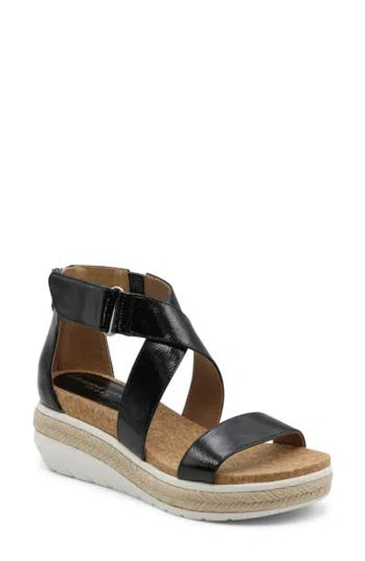 Adrienne Vittadini Cape Ann Wedge Sandal In Black