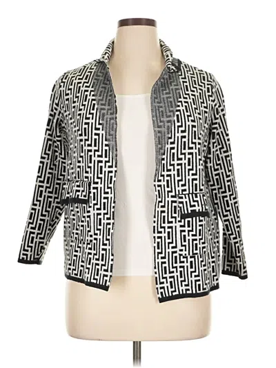 Pre-owned Adrienne Vittadini Cardigan Sweater In Black
