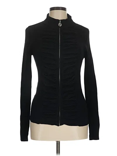Pre-owned Adrienne Vittadini Cardigan Sweater In Black
