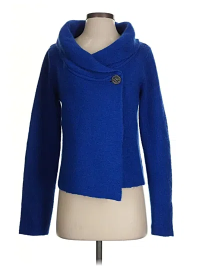 Pre-owned Adrienne Vittadini Cardigan Sweater In Blue