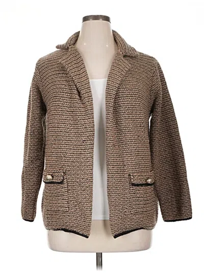 Pre-owned Adrienne Vittadini Cardigan Sweater In Brown