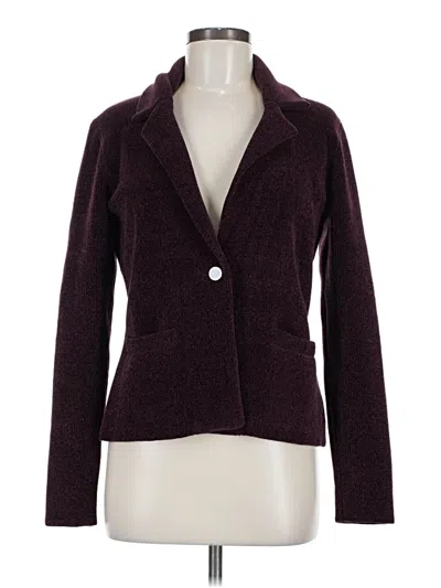 Pre-owned Adrienne Vittadini Cardigan Sweater In Burgundy
