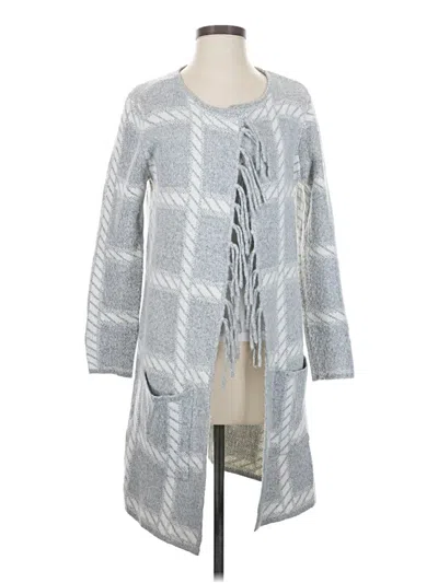 Pre-owned Adrienne Vittadini Cardigan Sweater In Gray