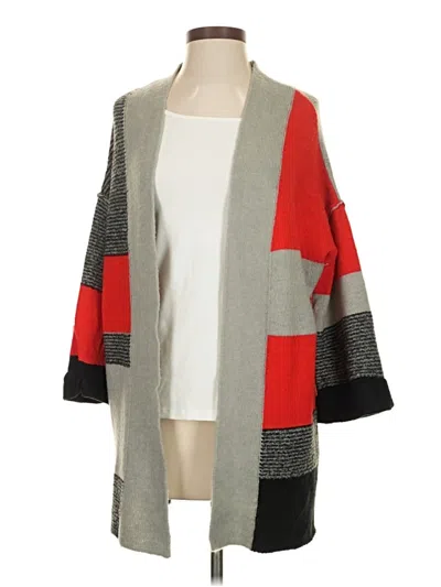 Pre-owned Adrienne Vittadini Cardigan Sweater In Gray