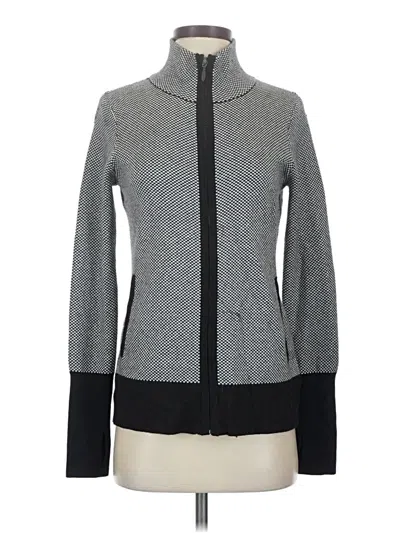 Pre-owned Adrienne Vittadini Cardigan Sweater In Gray