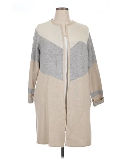 Pre-owned Adrienne Vittadini Cardigan Sweater In Gray