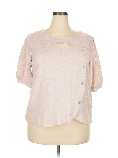 Pre-owned Adrienne Vittadini Cardigan Sweater In Pink