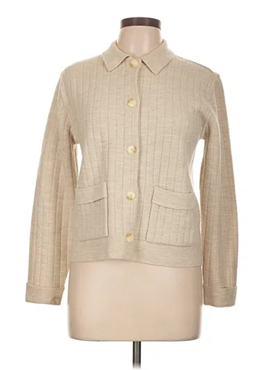 Pre-owned Adrienne Vittadini Cardigan Sweater In Tan