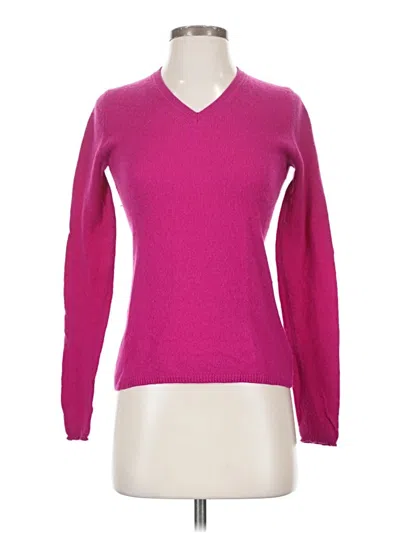 Pre-owned Adrienne Vittadini Cashmere Pullover Sweater In Pink