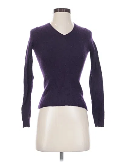 Pre-owned Adrienne Vittadini Cashmere Pullover Sweater In Purple