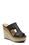 Adrienne Vittadini Casia Wedge Sandal In Black