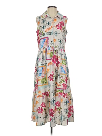 Pre-owned Adrienne Vittadini Casual Dress In Gray