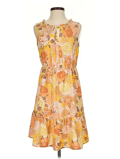 Pre-owned Adrienne Vittadini Casual Dress In Orange