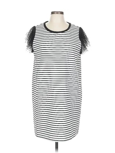 Pre-owned Adrienne Vittadini Casual Dress In White